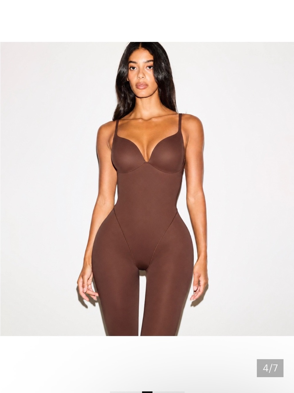 SKIMS Sculpting Full-Body Suit - Brown
